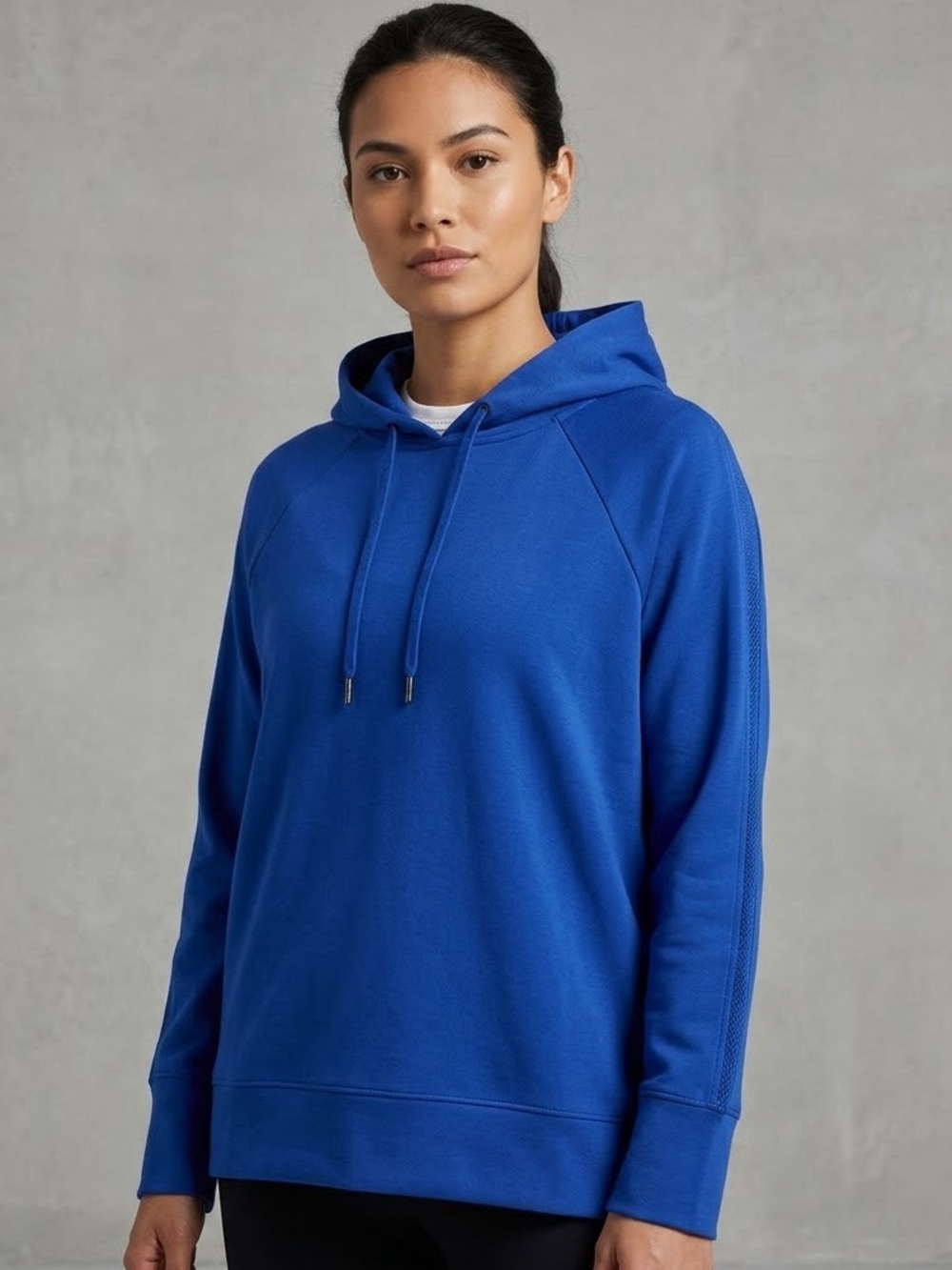 Danskin Women's Royal Blue Drawstring Pullover Hoodie Sweatshirt XL